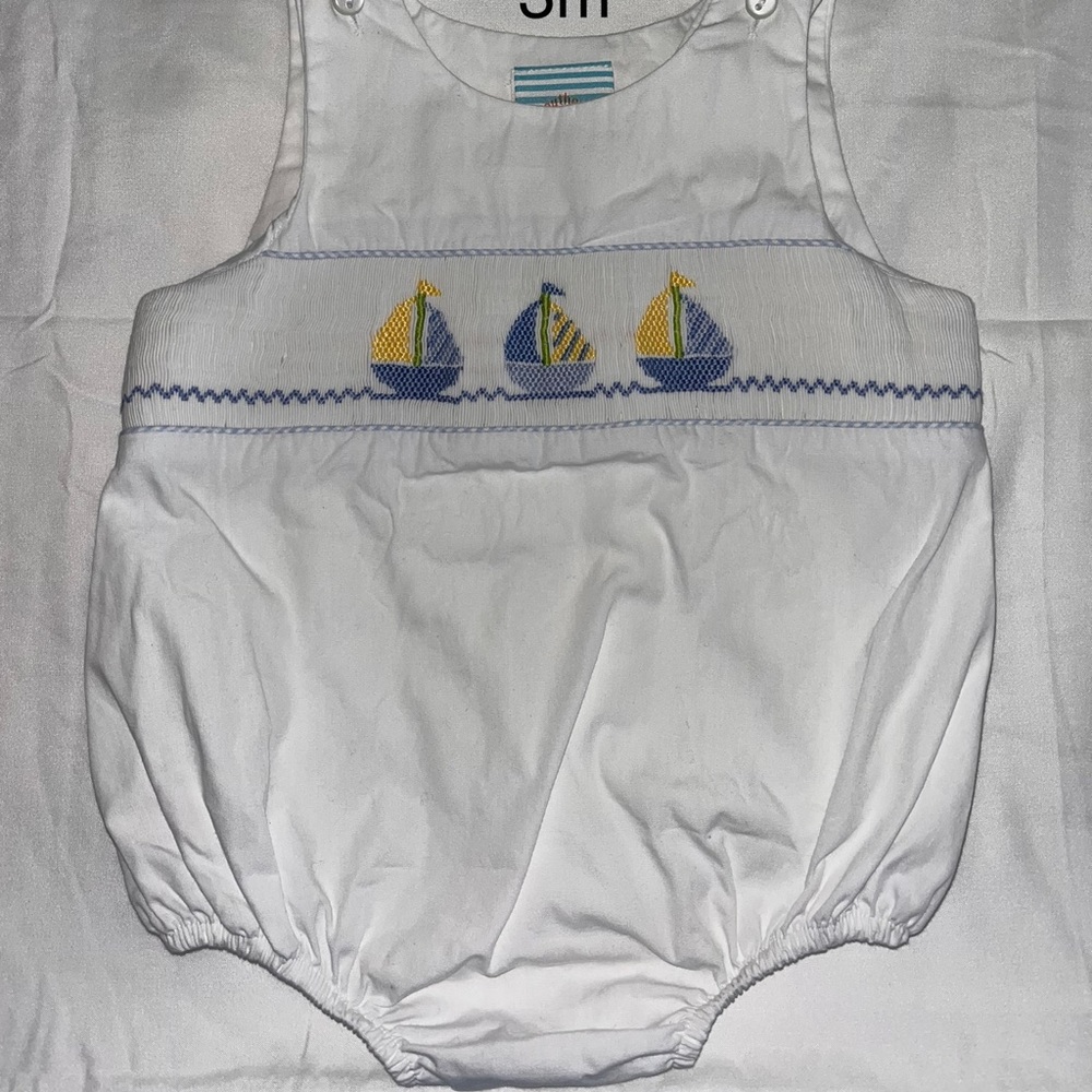 Smocked Sailboat Bubble Southern Sunshine